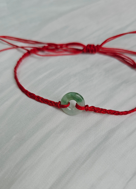 Guardian | Dainty Safekeeping Adjustable 'Ping An' Jadeite Braided Bracelet