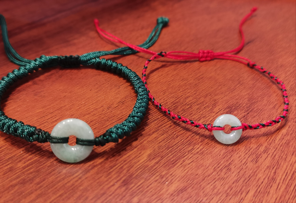 Guardian | Dainty Safekeeping Adjustable 'Ping An' Jadeite Braided Bracelet