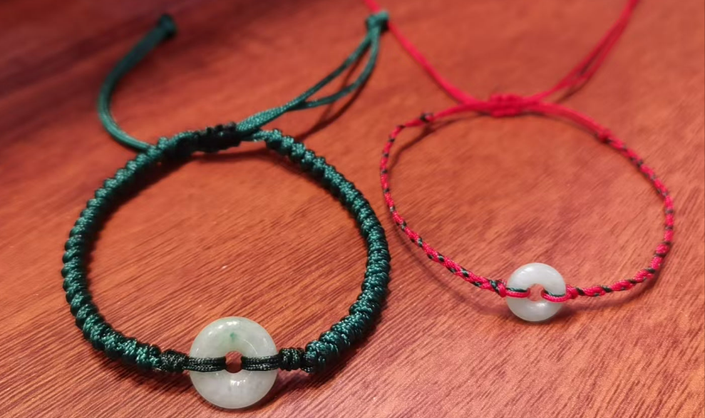 Guardian | Dainty Safekeeping Adjustable 'Ping An' Jadeite Braided Bracelet (Male)