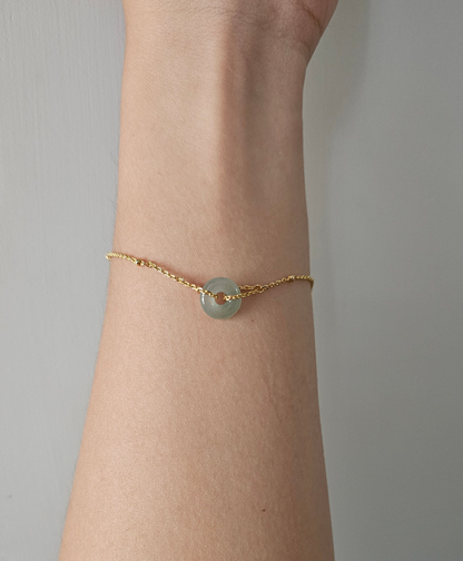 Guardian | Dainty Safekeeping 'Ping An' Jadeite Bracelet in Pastel/Aqua Green