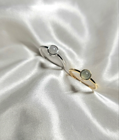 Galaxy | Moon Jadeite Adjustable Ring in Dreamy White