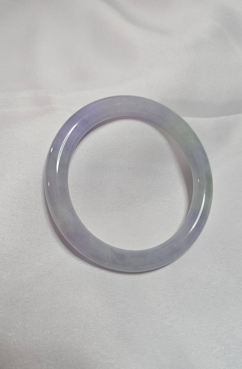 GUARDIAN | JAYDE Natural Grade-A Jadeite Bangle in Pastel Lavender Purple and Pastel Green (51.8mm Round)