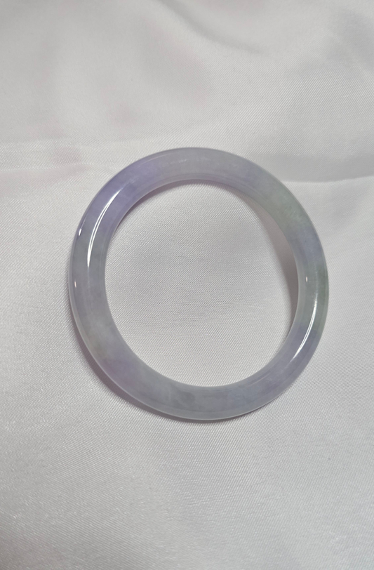 GUARDIAN | JAYDE Natural Grade-A Jadeite Bangle in Pastel Lavender Purple and Pastel Green (51.8mm Round)