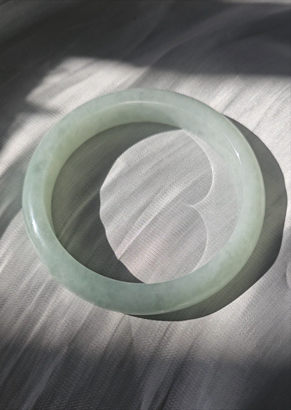 GUARDIAN | JAYDE Natural Grade-A Jadeite Bangle in Light Aqua Green (57.7mm Half Round)