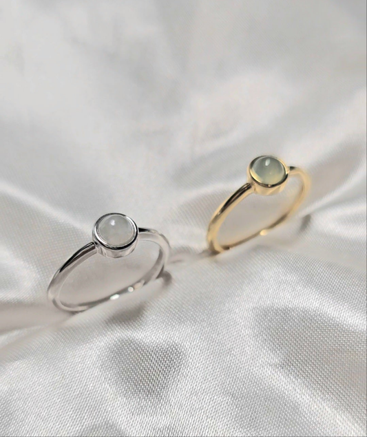 Galaxy | Moon Jadeite Adjustable Ring in Dreamy White