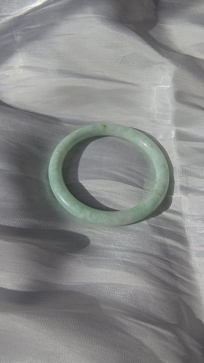 GUARDIAN | JAYDE Natural Grade-A Jadeite Bangle in Pastel Green (56.8mm Thin Round)