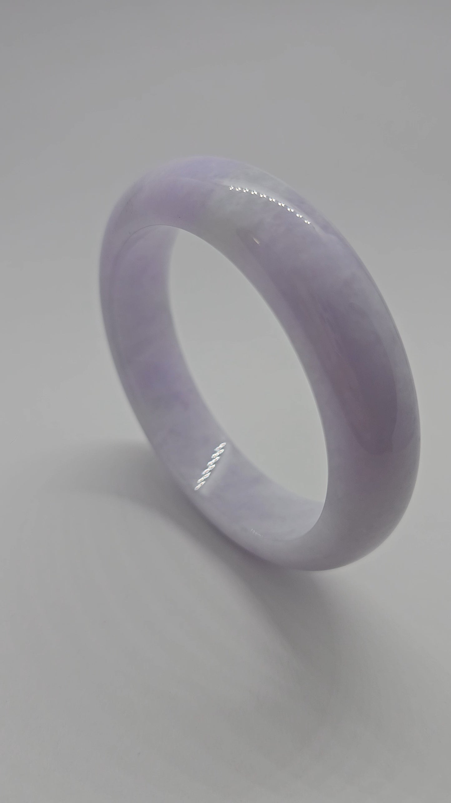 GUARDIAN | JAYDE Natural Grade-A Jadeite Bangle in Lavender Purple (52.8mm Half Round)