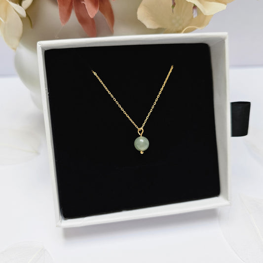 Yuan | Classic Jade Necklace in Aqua Green