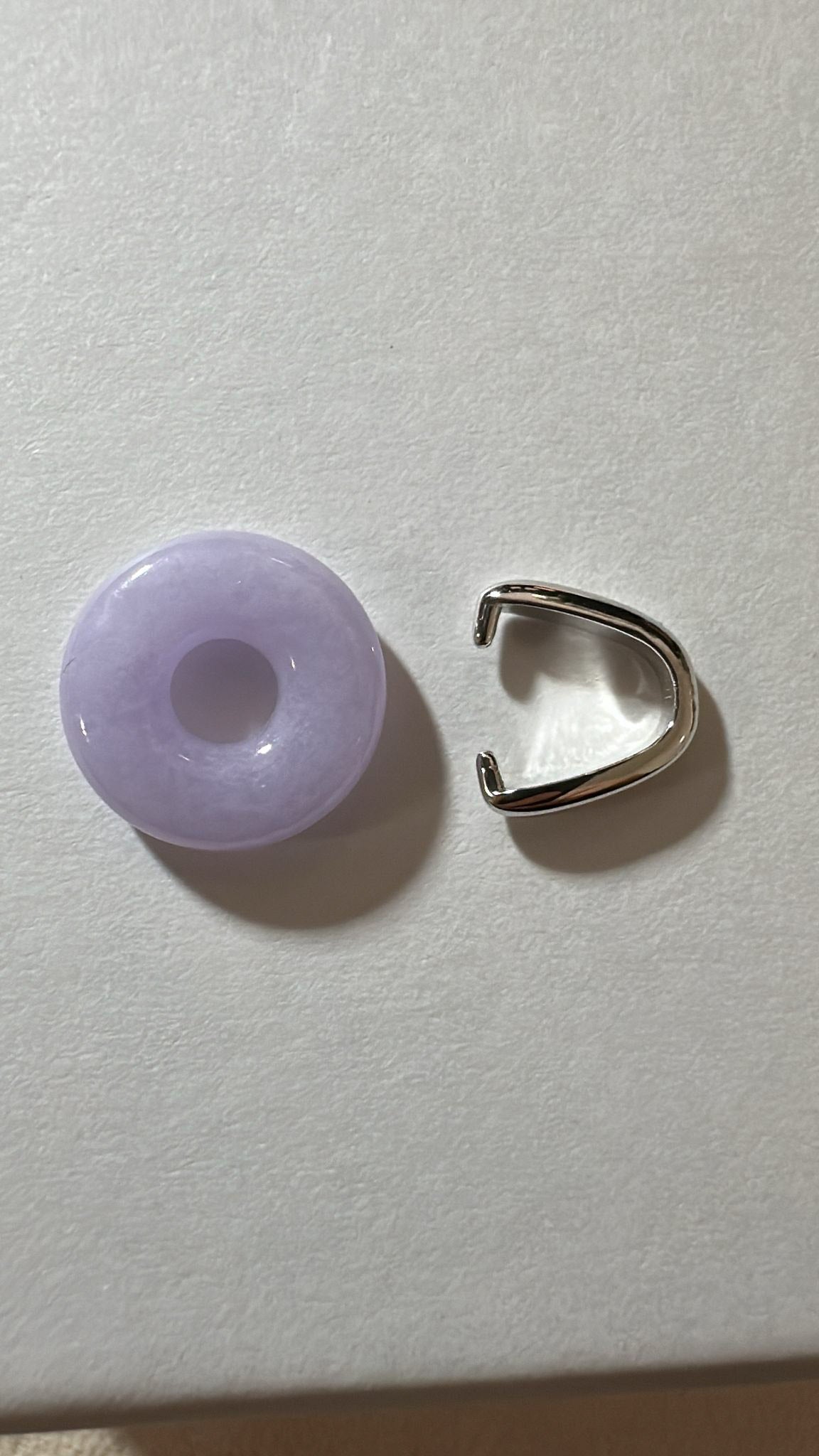 Guardian | Dainty Safekeeping 'Ping An' Jadeite Pendant in Lavender Purple (13mm)
