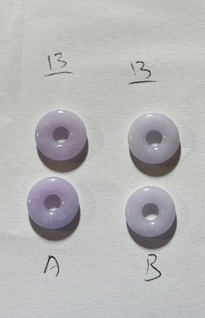 Guardian | Dainty Safekeeping 'Ping An' Jadeite Pendant in Lavender Purple (13mm)