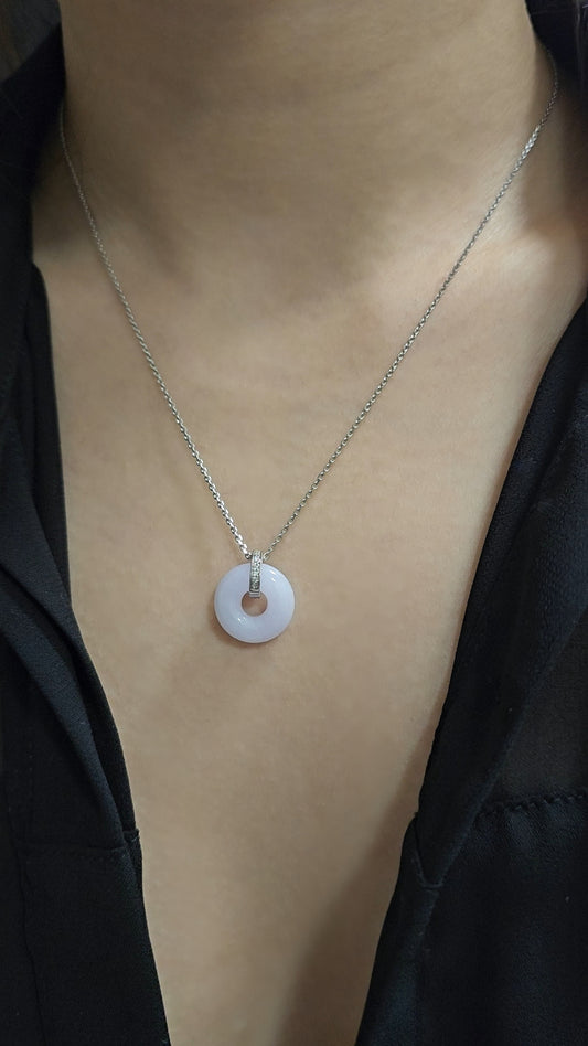 Guardian | Princess 'Ping An' Jadeite Pendant in Lavender Purple (16mm)