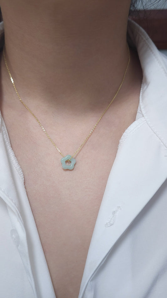 Galaxy | 'Xing' Jadeite Pendant in Pastel Green