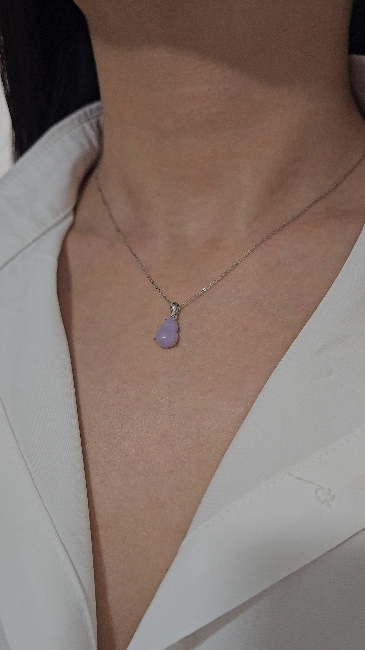 Guardian | Hulu Jadeite Pendant in Lavender Purple (18ct white gold)