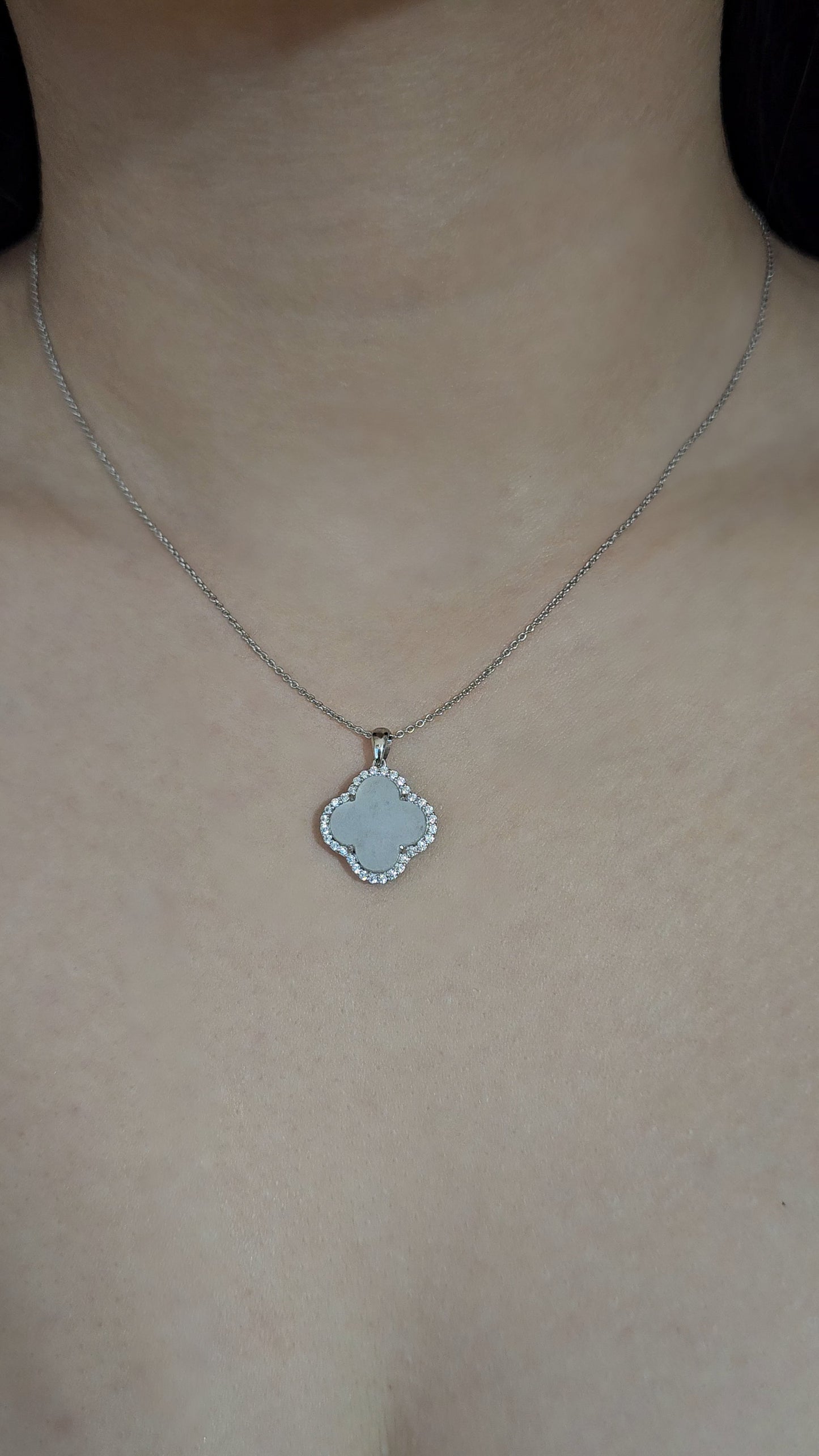 Nature | Serendipity Clover Gift Set (Dreamy White Jade, Sterling Silver)