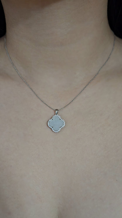 Nature | Serendipity Clover Gift Set (Dreamy White Jade, Sterling Silver)