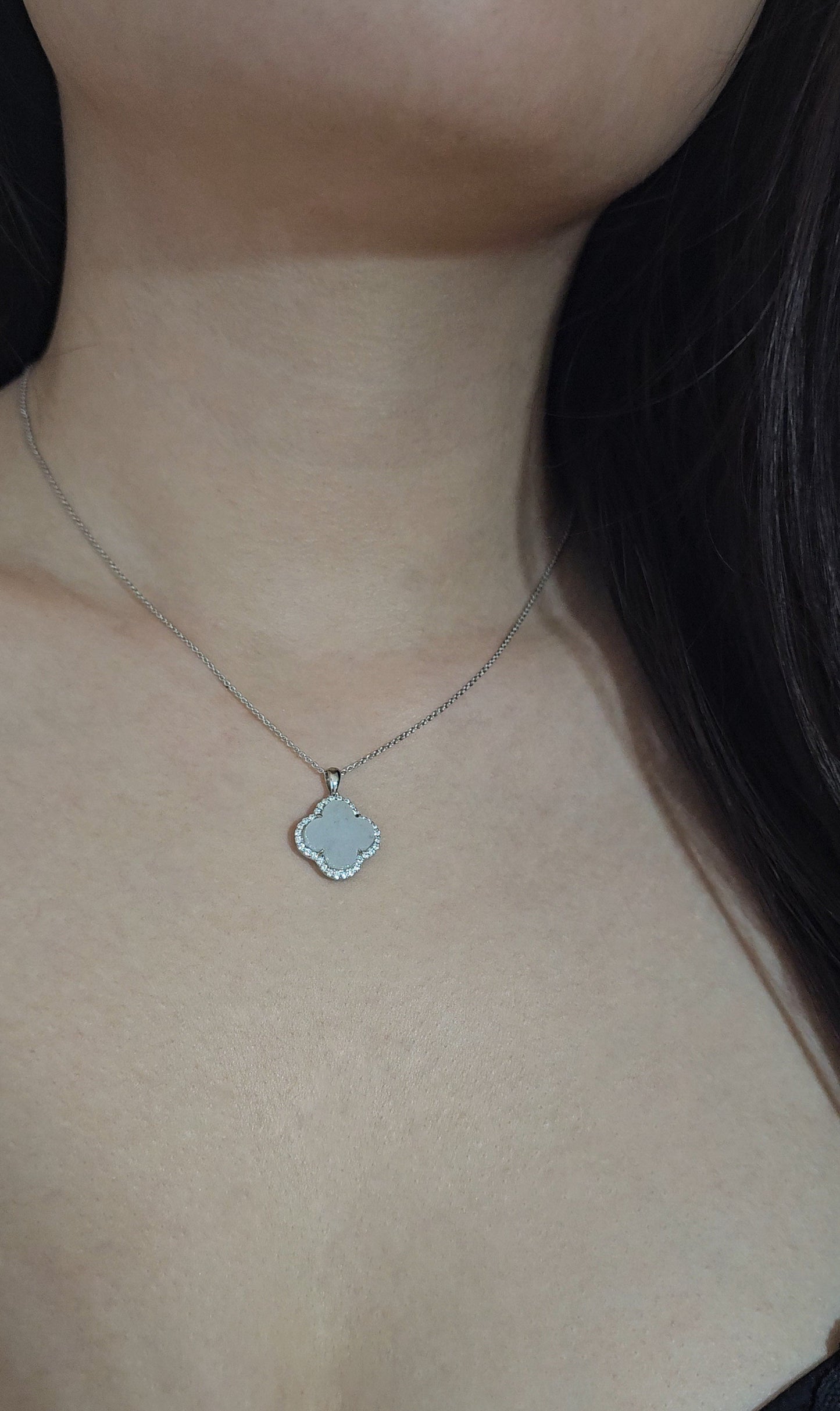 Nature | Serendipity Clover Gift Set (Dreamy White Jade, Sterling Silver)
