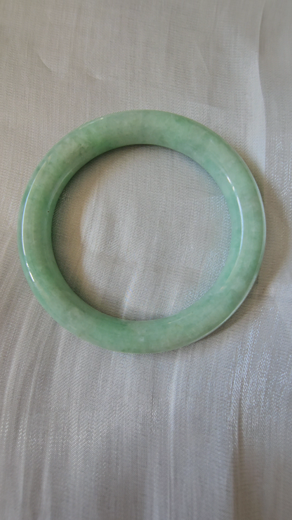 GUARDIAN | JAYDE Natural Grade-A Jadeite Bangle in Pastel Green (55mm Round)