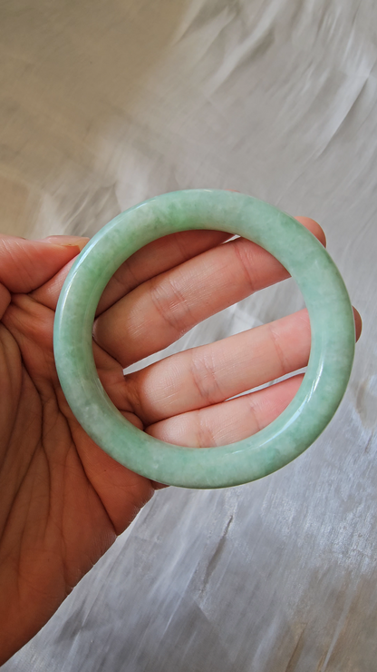 GUARDIAN | JAYDE Natural Grade-A Jadeite Bangle in Pastel Green (55mm Round)