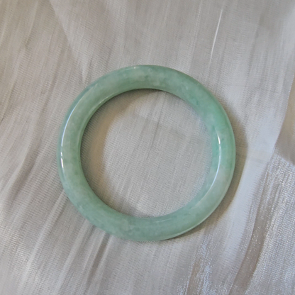 GUARDIAN | JAYDE Natural Grade-A Jadeite Bangle in Light Aqua Green (55.2mm Round)