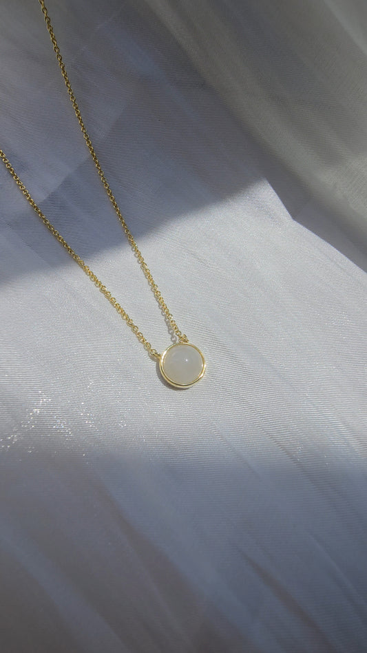 Galaxy | Moon Jadeite Pendant in Dreamy White