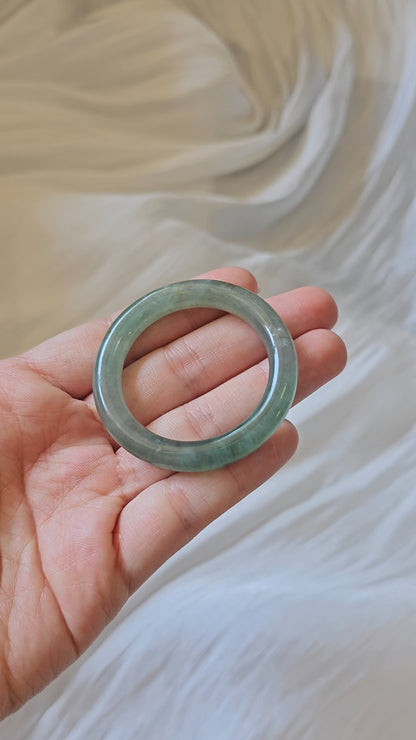 GUARDIAN | JAYDE Natural Grade-A Jadeite Baby Bangle in Icy Aqua Green