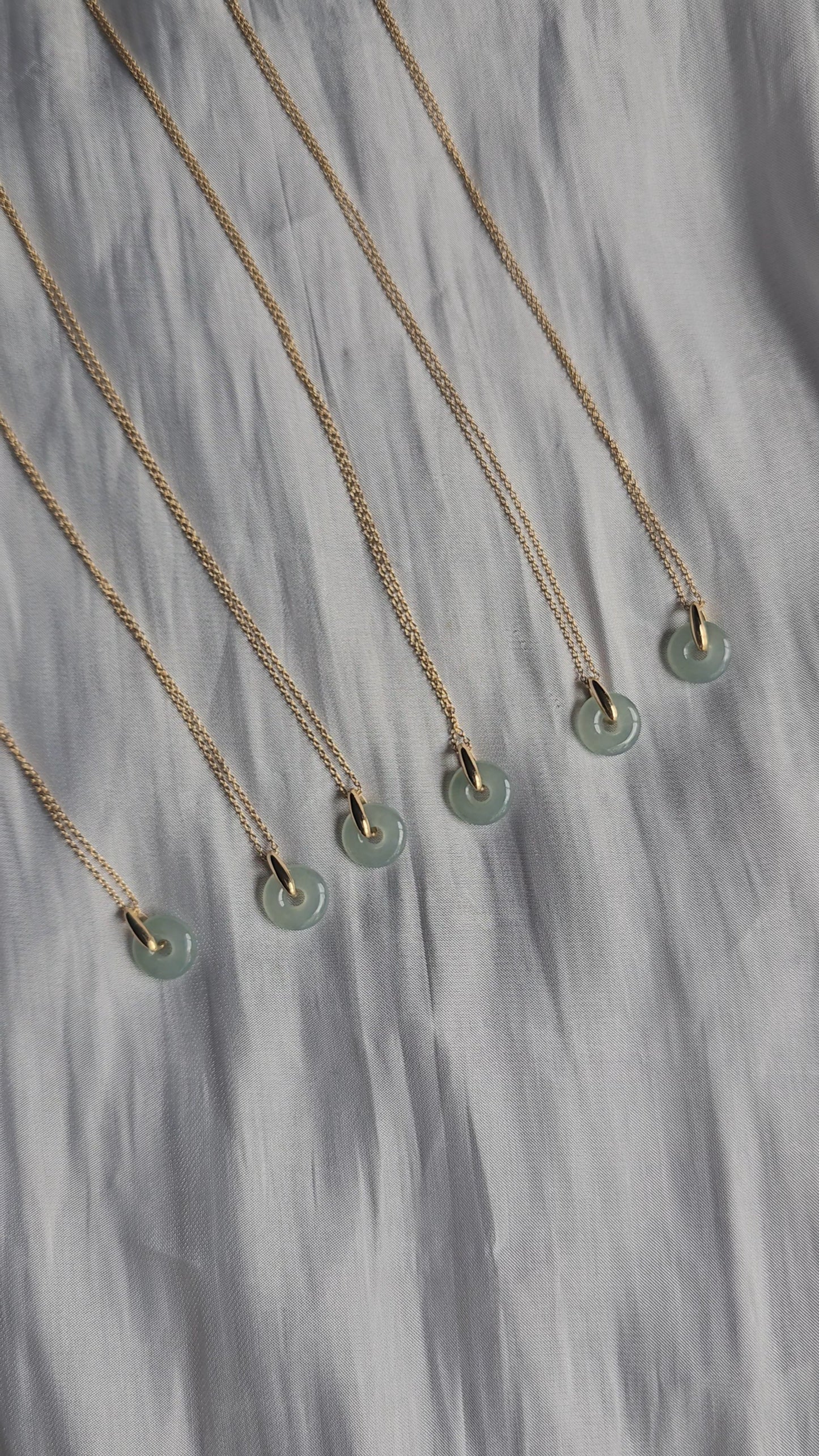Guardian | Dainty Safekeeping 'Ping An' Jadeite Pendant in Aqua Green (10mm)
