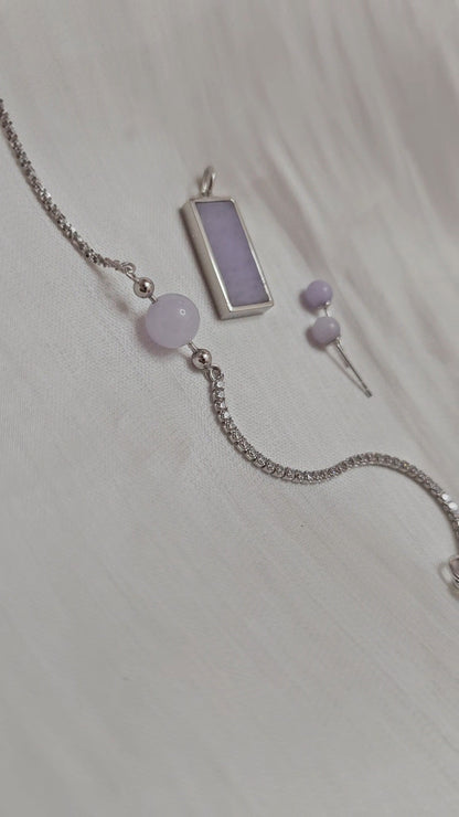 Yuan | Classic Jadeite Bracelet in Lavender Puple