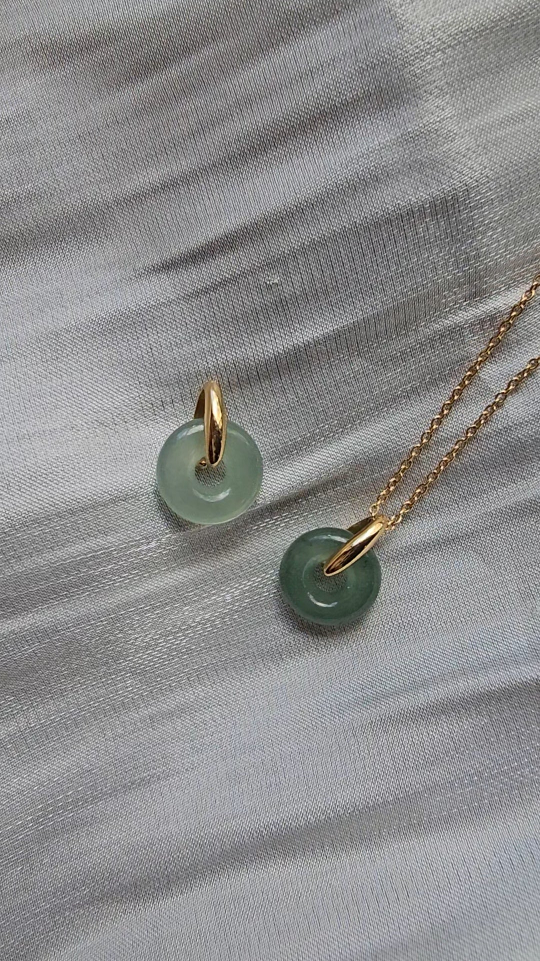 Guardian | Dainty Safekeeping 'Ping An' Jadeite Pendant in Aqua Green (10mm)