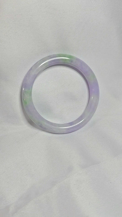 GUARDIAN | JAYDE Natural Grade-A Jadeite Bangle in Lavender Purple and Pastel Green (53.4mm Round)