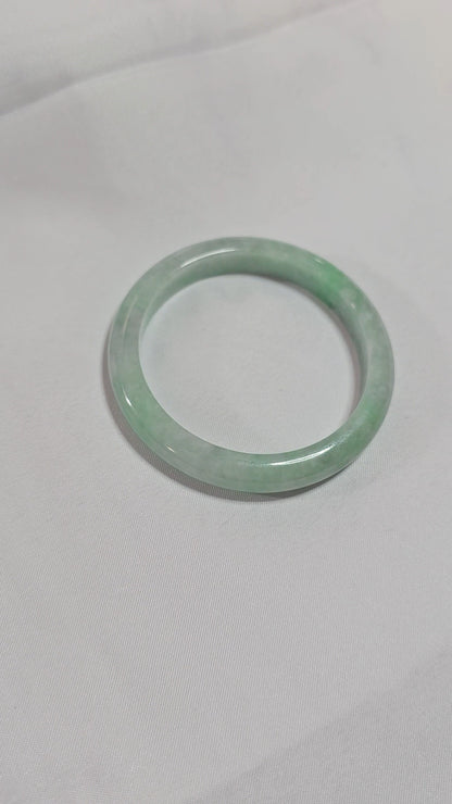 GUARDIAN | JAYDE Natural Grade-A Jadeite Bangle in Pastel Green (54mm Half Round)