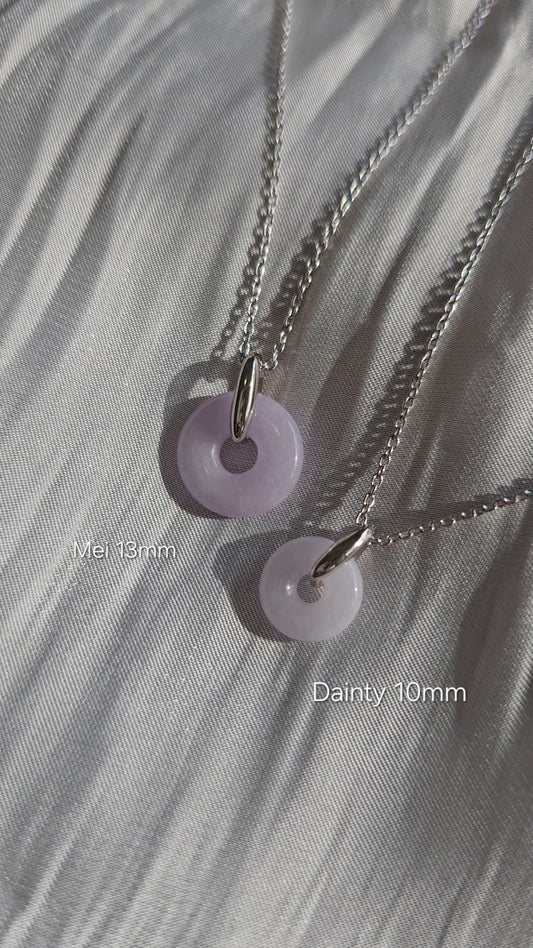 Guardian | Mei Safekeeping 'Ping An' Jadeite Pendant in Lavender Purple (13mm)