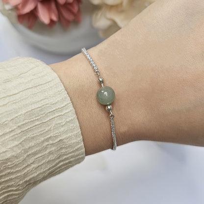 Yuan | Classic Jade Bracelet in Aqua Green