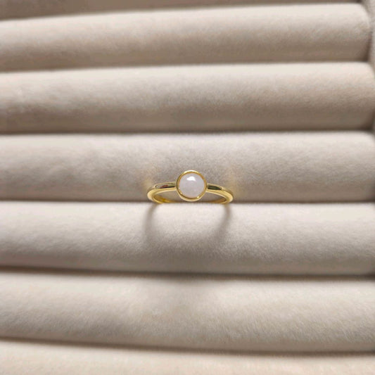 Galaxy | Moon Jadeite Adjustable Ring in Dreamy White