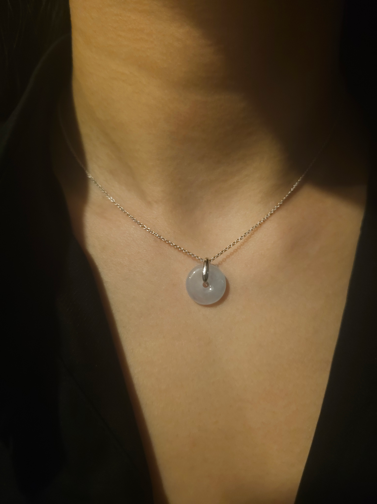 Guardian | Dreamy Safekeeping 'Ping An' Jade Pendant in Icy Mist