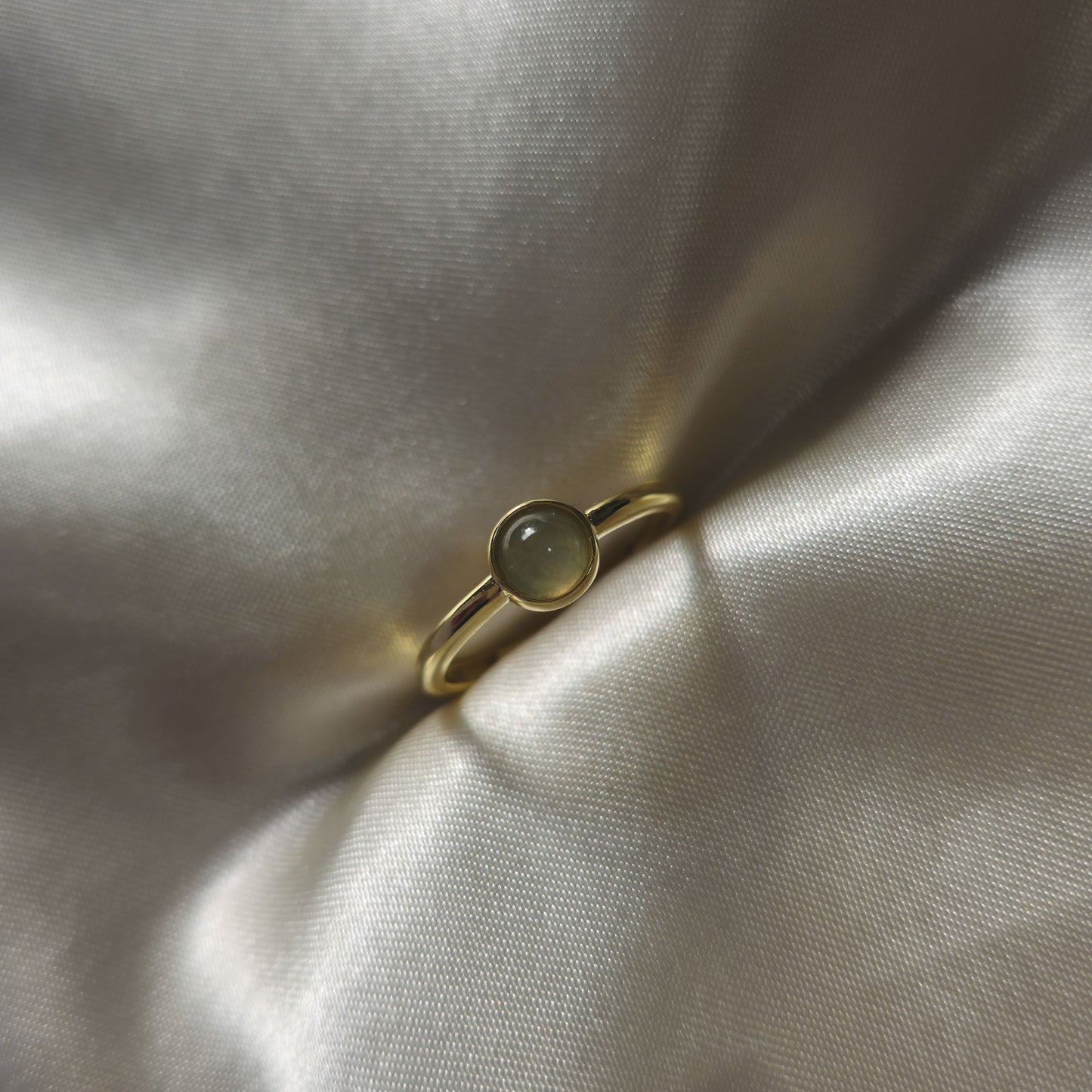 Galaxy | Moon Jadeite Adjustable Ring in Aqua Green