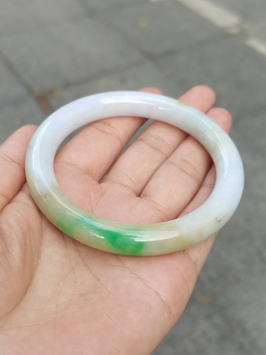 GUARDIAN | JAYDE Natural Grade-A Jadeite Bangle in Trio Colours (Green, White & Yellow) (60mm Round)