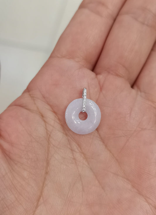 Guardian | Princess Safekeeping 'Ping An' Jadeite Pendant in Lavender Purple (13mm)