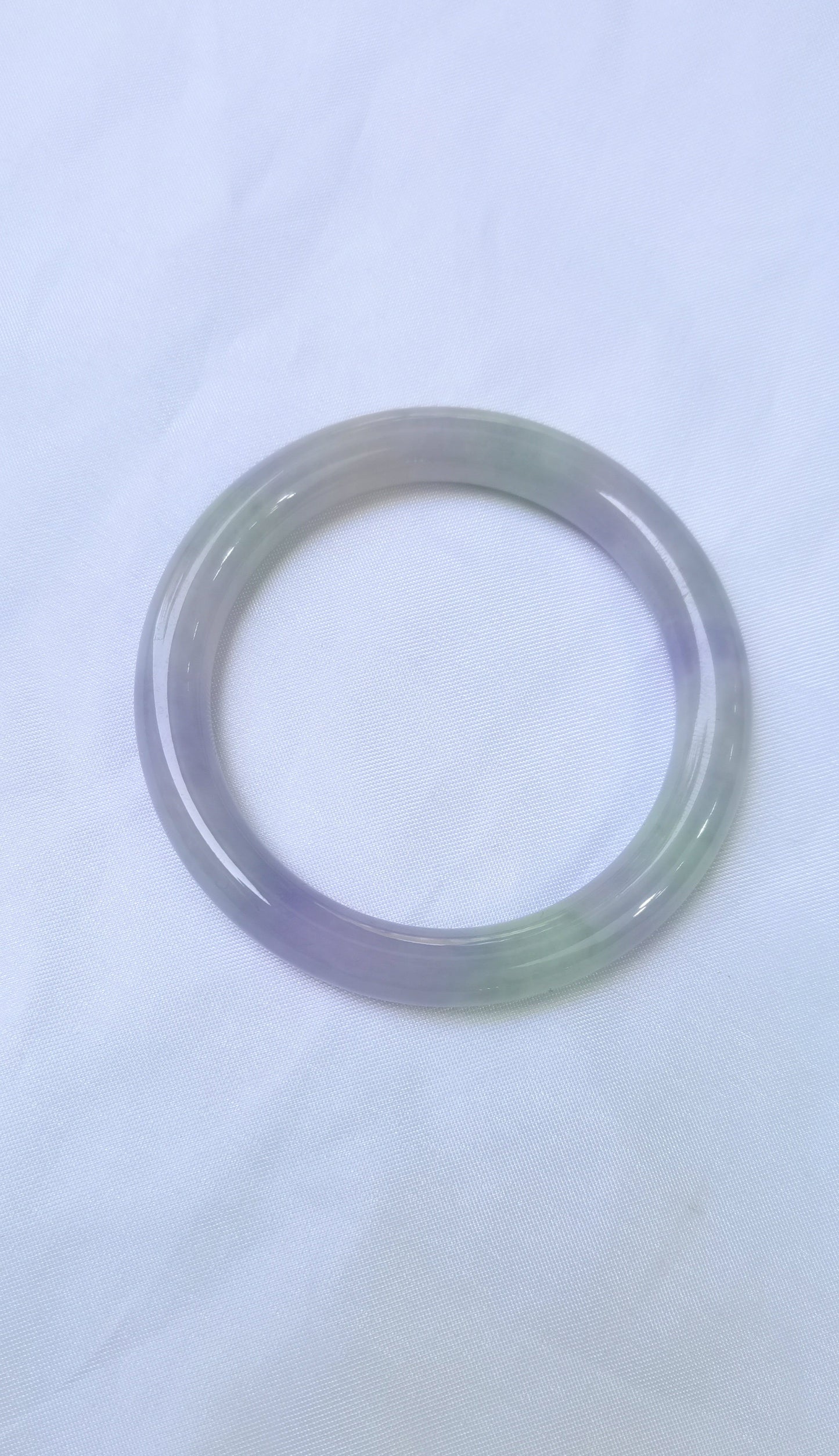 GUARDIAN | JAYDE Natural Grade-A Jadeite Bangle in Dreamy Lavender Purple and Pastel Green (55mm Round)
