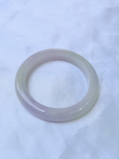 GUARDIAN | JAYDE Untreated Grade-A Jadeite Bangle in Dreamy Lavender Purple and Pastel Green (57.5mm Half Round)