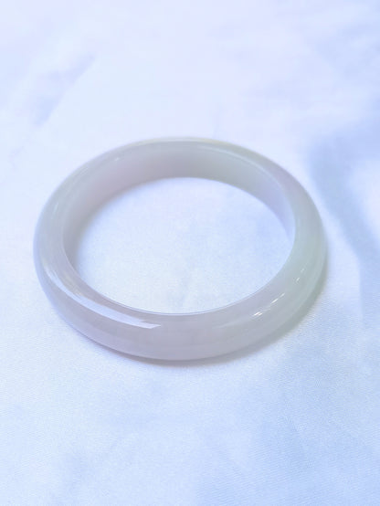 GUARDIAN | JAYDE Untreated Grade-A Jadeite Bangle in Dreamy Lavender Purple and Pastel Green (52.3mm Half Round)