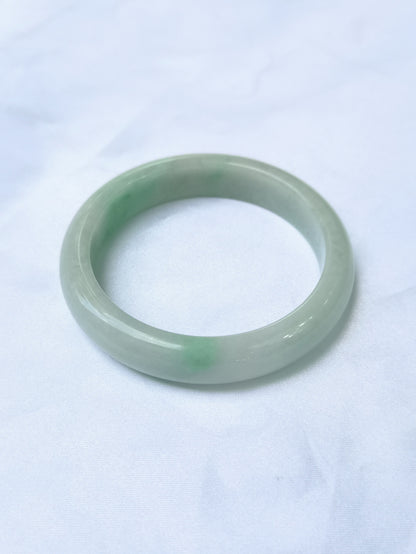 GUARDIAN | JAYDE Untreated Grade-A Jadeite Bangle in Pastel Green (56mm Half Round)