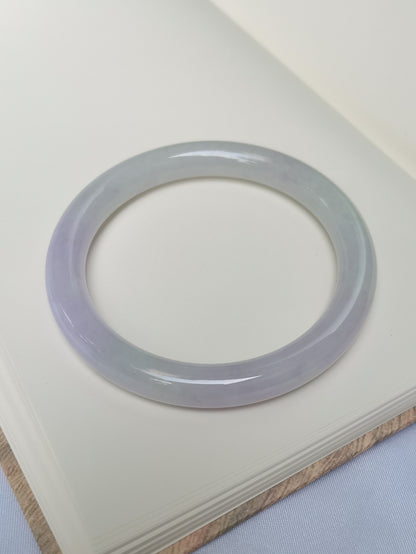 GUARDIAN | JAYDE Untreated Grade-A Jadeite Bangle in Dreamy Lavender Purple and Pastel Green (64.5mm Round)