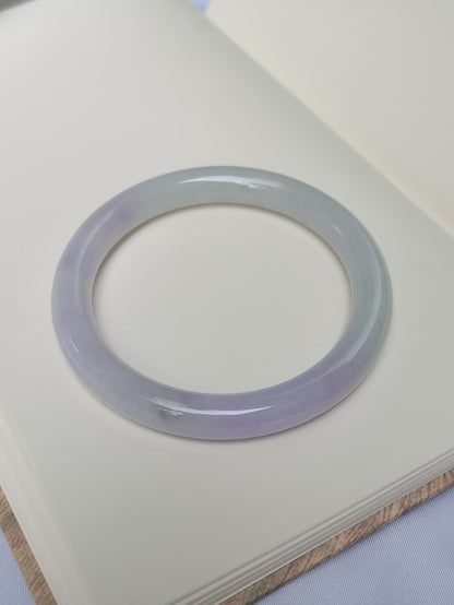 GUARDIAN | JAYDE Untreated Grade-A Jadeite Bangle in Dreamy Lavender Purple and Pastel Green (64.5mm Round)