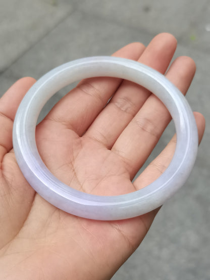 GUARDIAN | JAYDE Untreated Grade-A Jadeite Bangle in Dreamy Lavender Purple and Pastel Green (64.5mm Round)