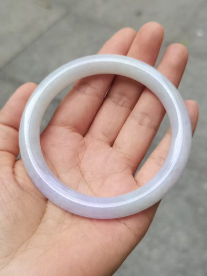 GUARDIAN | JAYDE Untreated Grade-A Jadeite Bangle in Dreamy Lavender Purple and Pastel Green (64.5mm Round)
