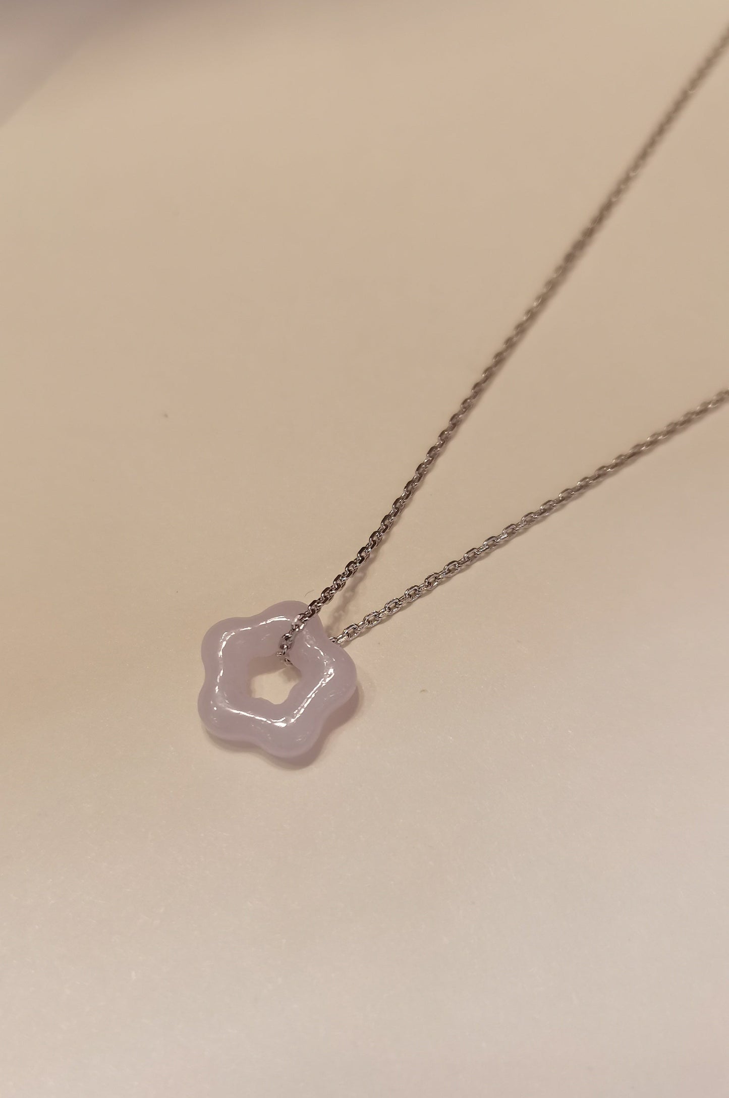 Galaxy | 'Xing' Jadeite Pendant in Dark Lavender Purple