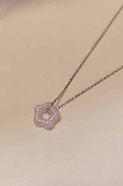 Galaxy | 'Xing' Jadeite Pendant in Dark Lavender Purple