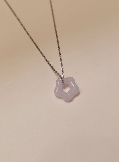 Galaxy | 'Xing' Jadeite Pendant in Dark Lavender Purple