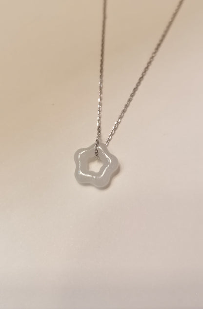 Galaxy | 'Xing' Jadeite Pendant in Dreamy White