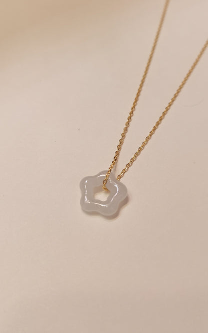 Galaxy | 'Xing' Jadeite Pendant in Dreamy White